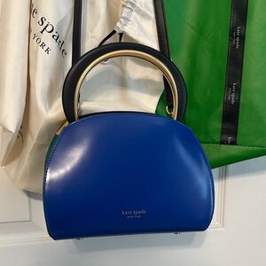 Kate Spade Royal Blue, Red, Green and Black Leather Bag